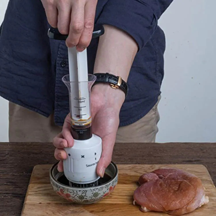 Injetor de Temperos e Amaciantes de Carne Multifuncional Loja da Dryka black