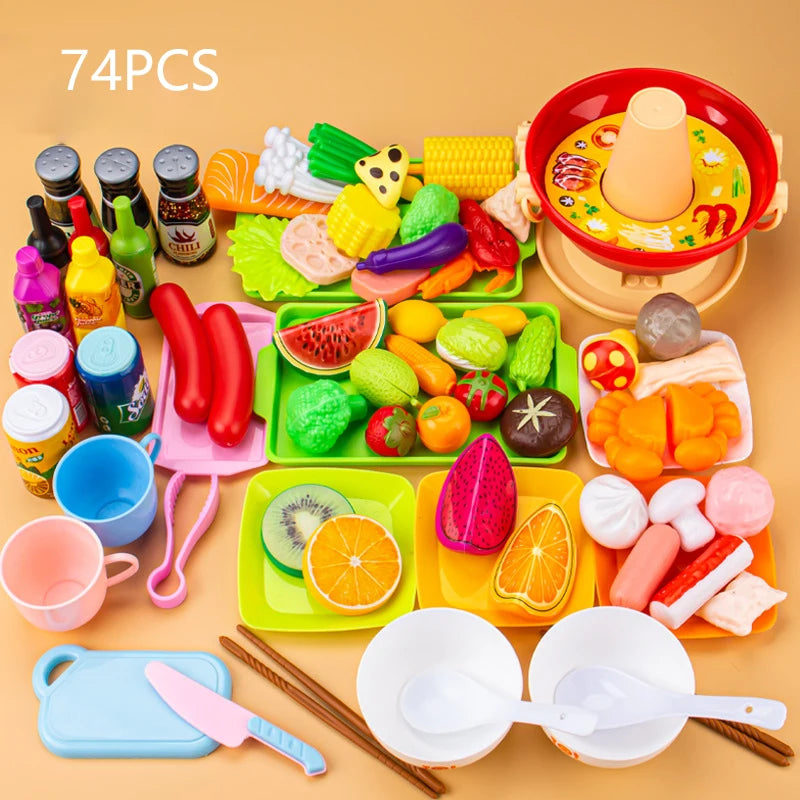 Kit Frutas e Legumes - Master Chef brinquedo 012 Loja da Dryka H 74PCS