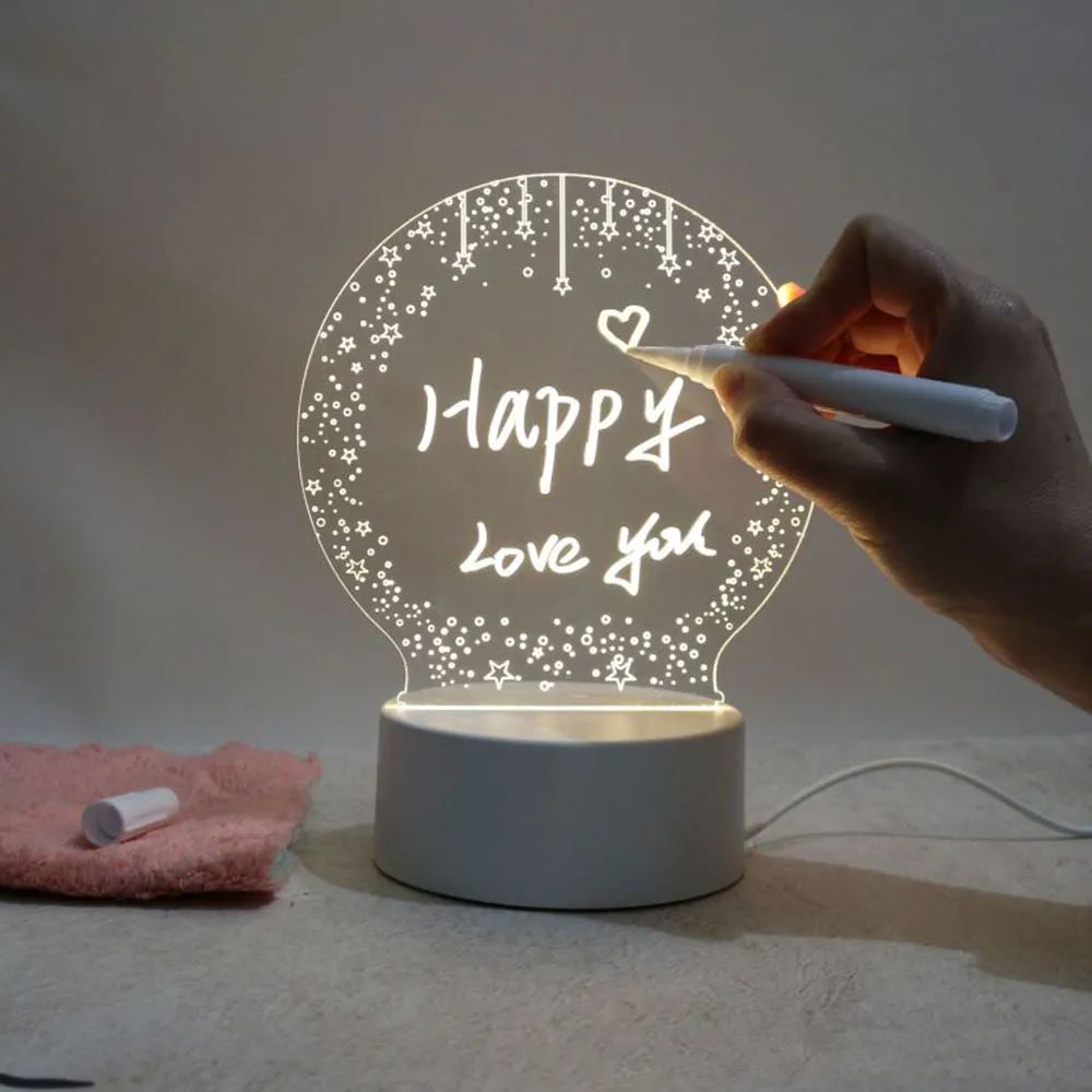 Luminária de textos Criativos 3D Decoração 001 lojadadryka
