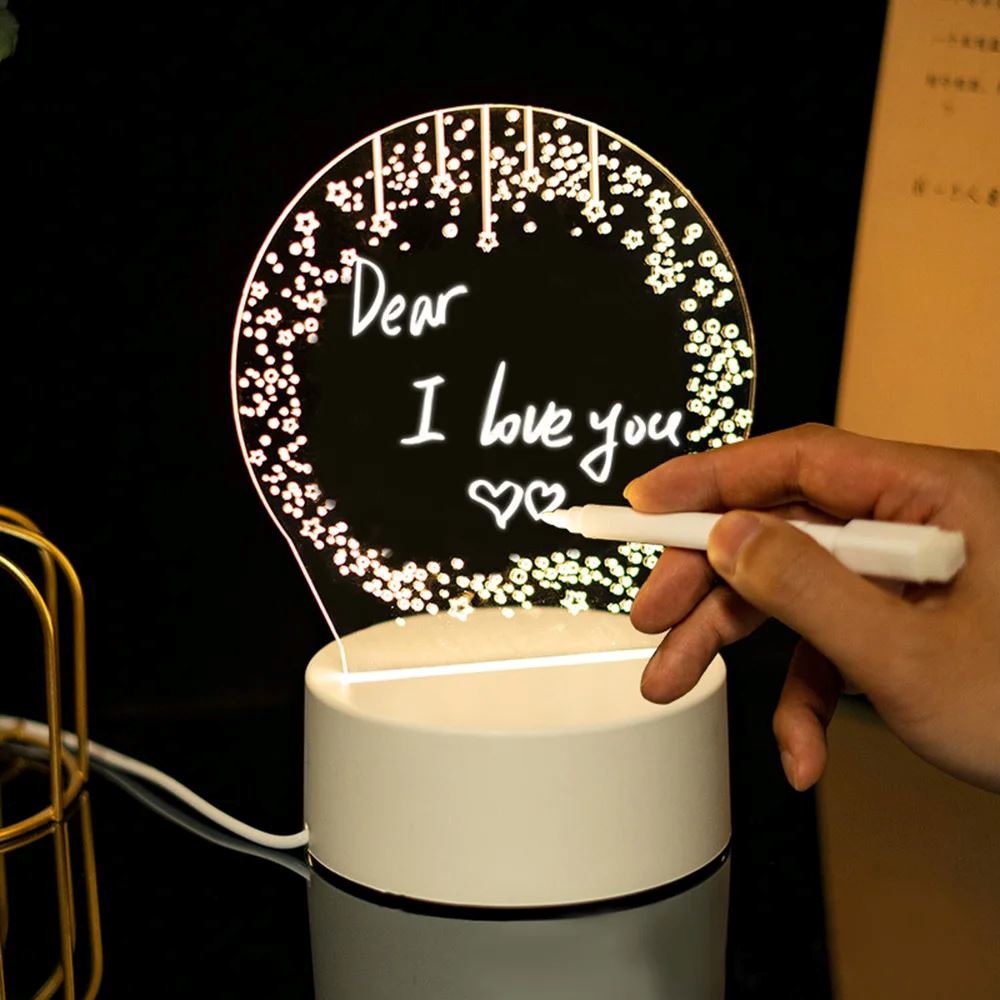 Luminária de textos Criativos 3D Decoração 001 lojadadryka
