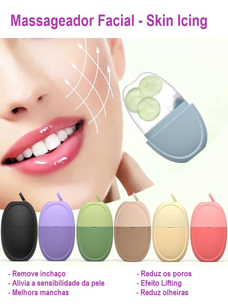 Massageador Facial - Skin Icing beleza 031 Loja da Dryka