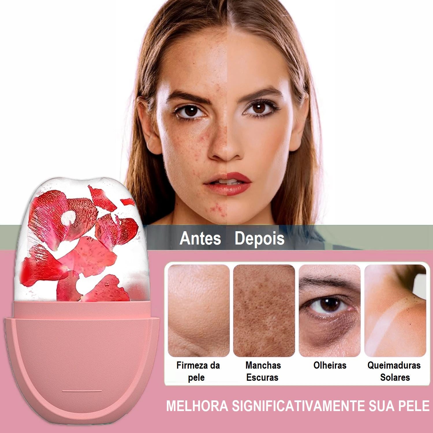 Massageador Facial - Skin Icing beleza 031 Loja da Dryka