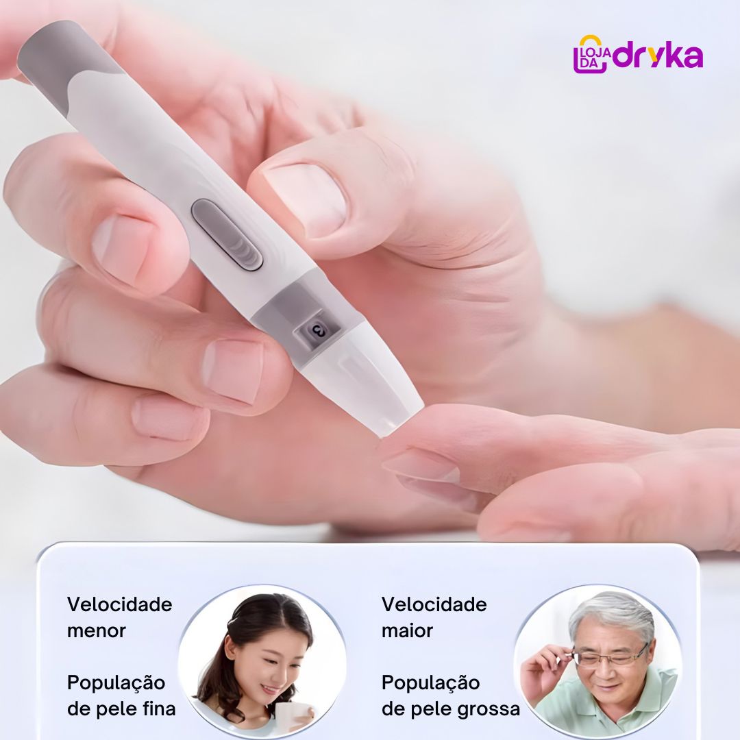 Medidor de glicose no sangue -Easy Glic medidor glicose dedo Loja da Dryka