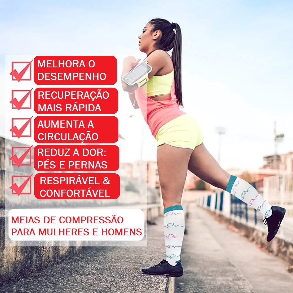 Meias de Compressão Coloridas bem estar 027 Loja da Dryka