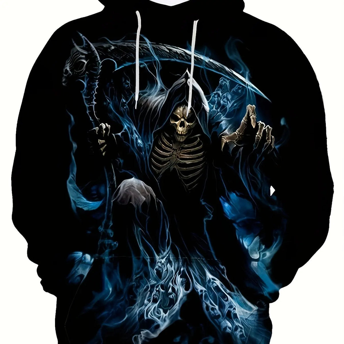 Men's 3D Printed Horror Skull Sweatshirt, Outdoor Pullover Clothing, Long Sleeve Hoodies, Daily Fashion, Autumn Loja da Dryka