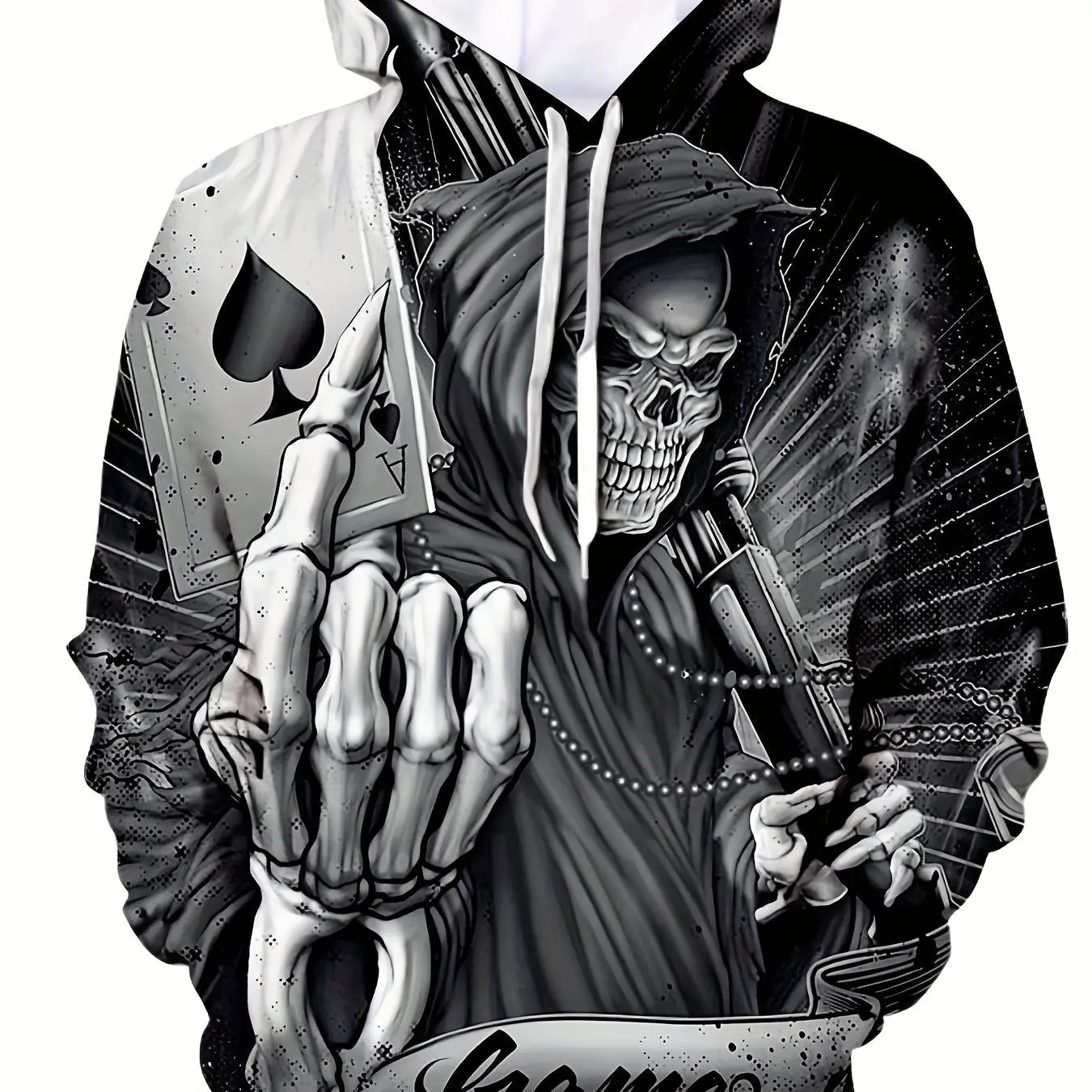 Men's 3D Printed Horror Skull Sweatshirt, Outdoor Pullover Clothing, Long Sleeve Hoodies, Daily Fashion, Autumn Loja da Dryka DHH42AJB XS