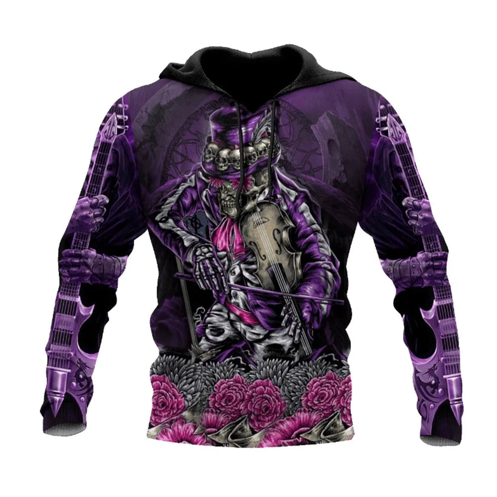 Men's Four Seasons Fashion 3D Printed Hoodie 3D Skull Print Men's Fashion Men's Horror Hoodie Top 2024 Loja da Dryka DH87AGX224H 5XL CHINA | Pack of 1