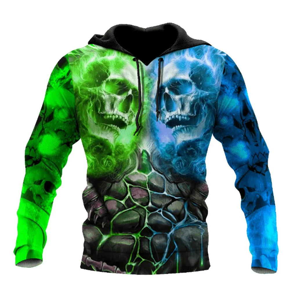 Men's Four Seasons Fashion 3D Printed Hoodie 3D Skull Print Men's Fashion Men's Horror Hoodie Top 2024 Loja da Dryka DH87AGX224L 5XL CHINA | Pack of 1