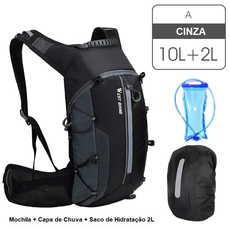 Mochila de Hidratação - Slim Water Mochila 007 Loja da Dryka A - Cinza kit