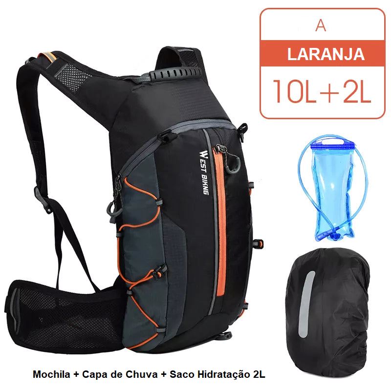 Mochila de Hidratação - Slim Water Mochila 007 Loja da Dryka A - Laranja Kit