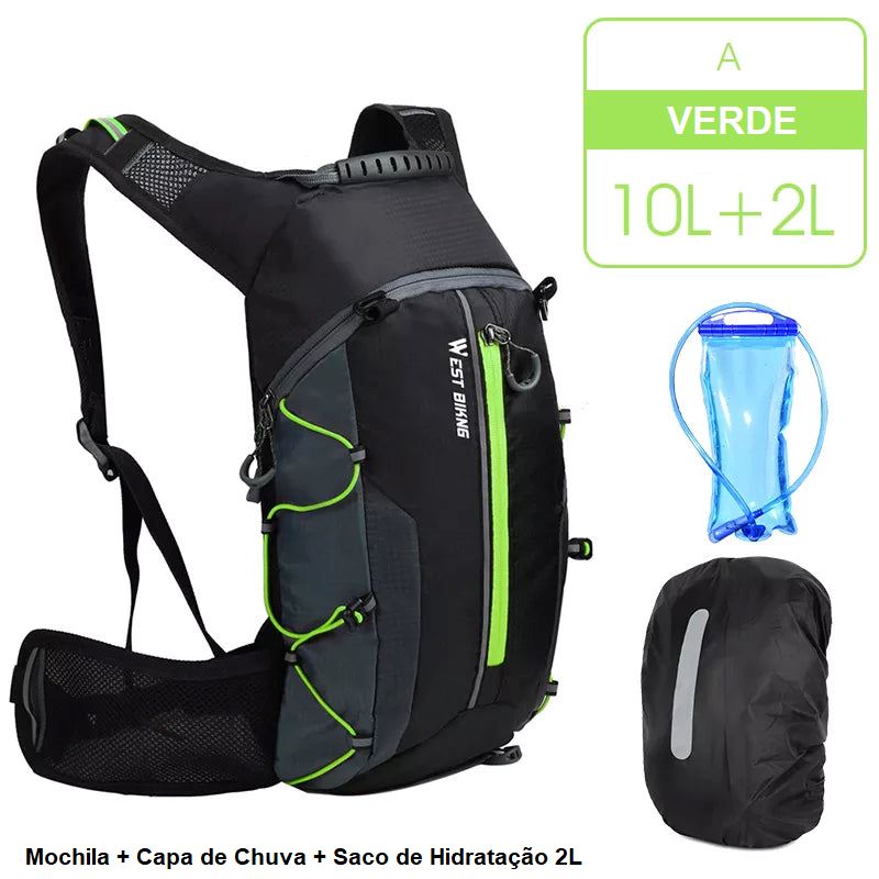 Mochila de Hidratação - Slim Water Mochila 007 Loja da Dryka A - Verde Kit
