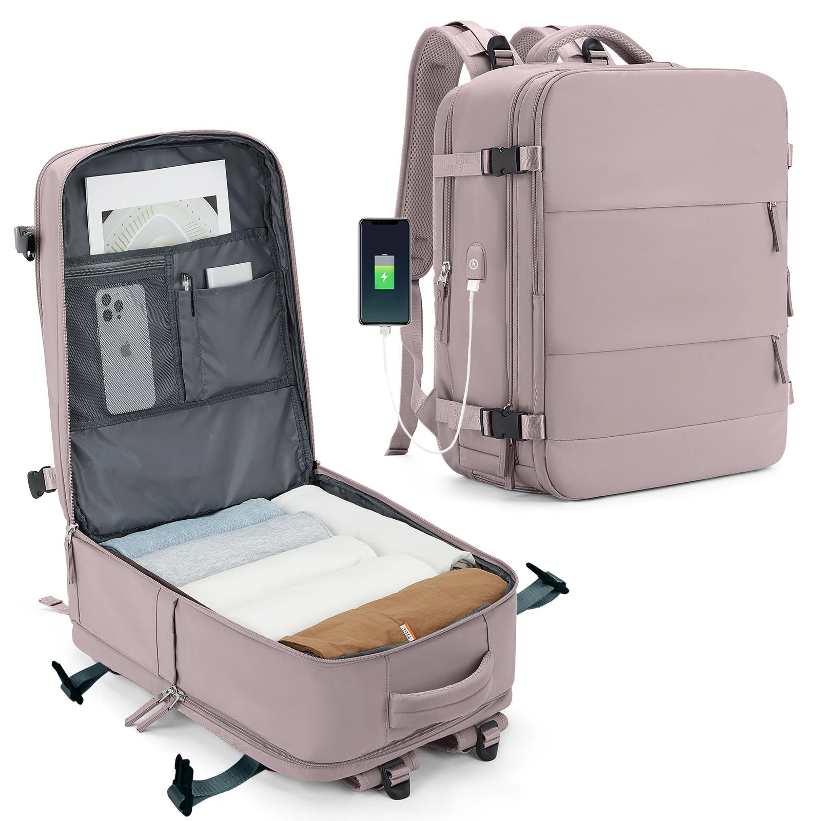 Mochila de Viagem Slim Bag Loja da Dryka Pink Small