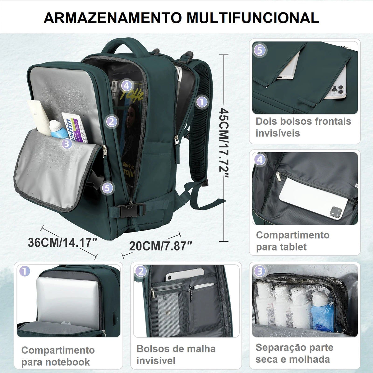 Mochila de Viagem Slim Bag mochila 006 Loja da Dryka