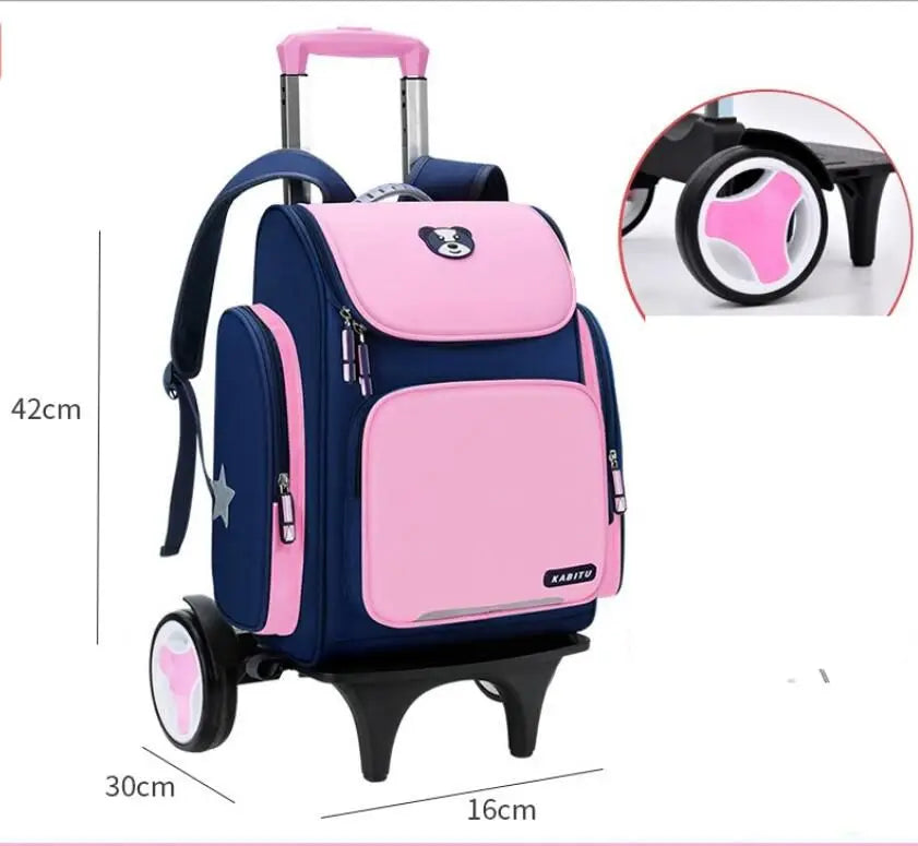 Mochila Escolar Infantil com Rodinhas - Dog School mochila dog school Loja da Dryka 2 rodas grandes