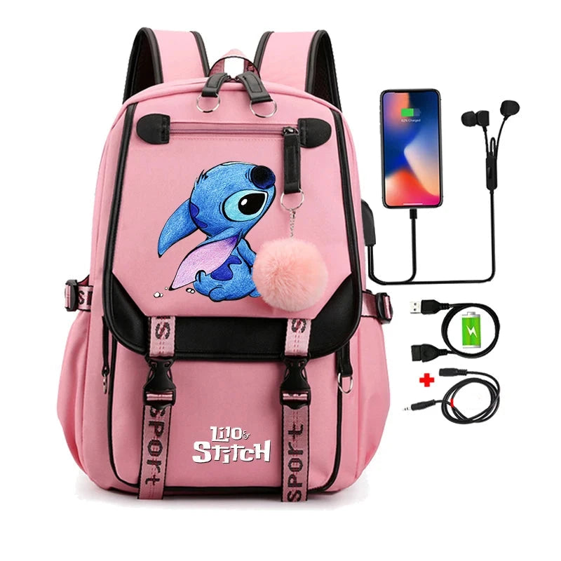 Mochila Escolar Infantil - Lilo Stitch Loja da Dryka 0251629