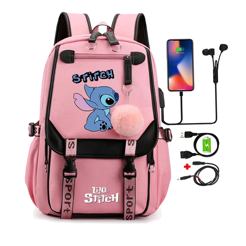 Mochila Escolar Infantil - Lilo Stitch Loja da Dryka 0251636