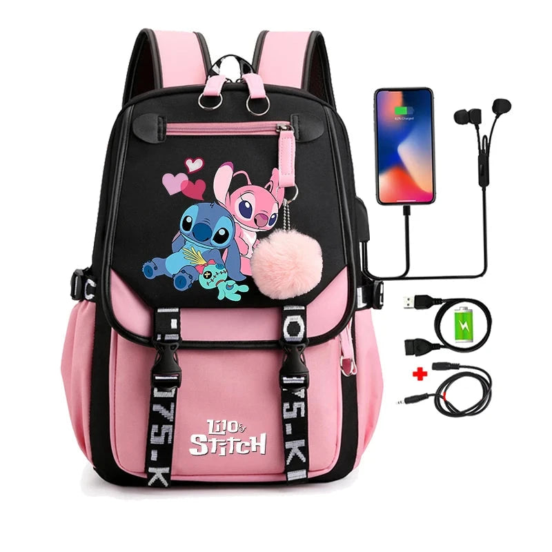 Mochila Escolar Infantil - Lilo Stitch Loja da Dryka 0261630