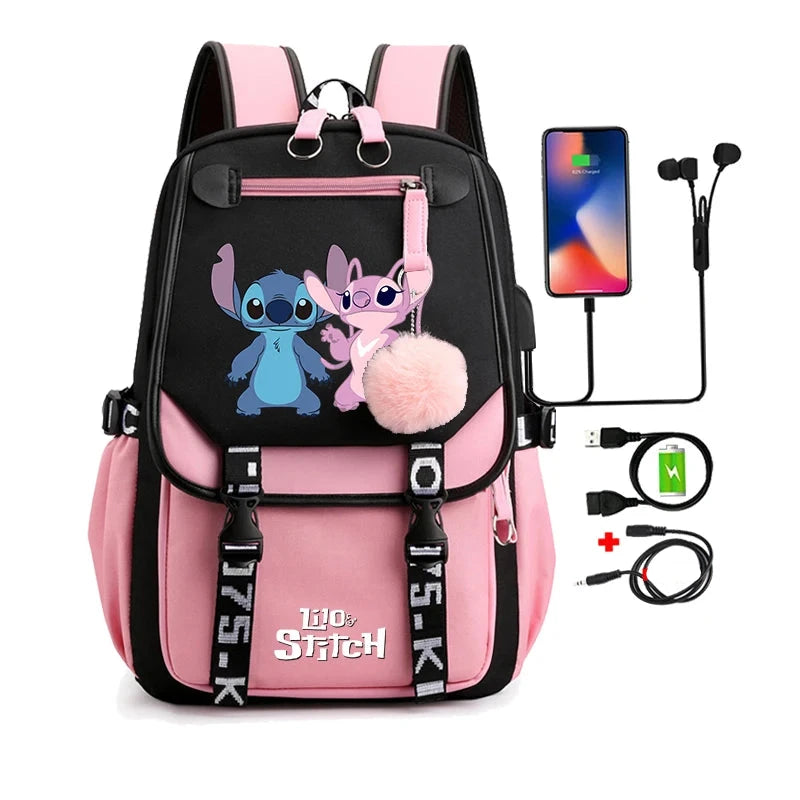Mochila Escolar Infantil - Lilo Stitch Loja da Dryka 0261631