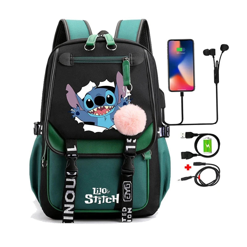 Mochila Escolar Infantil - Lilo Stitch Loja da Dryka 0281633