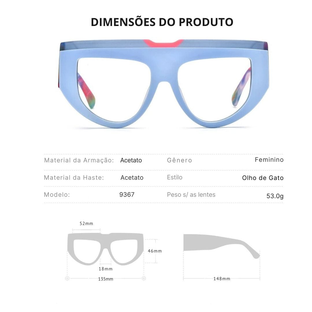 Óculos de Grau Feminino - Fashion Frame oculos de grau fashion frame Loja da Dryka