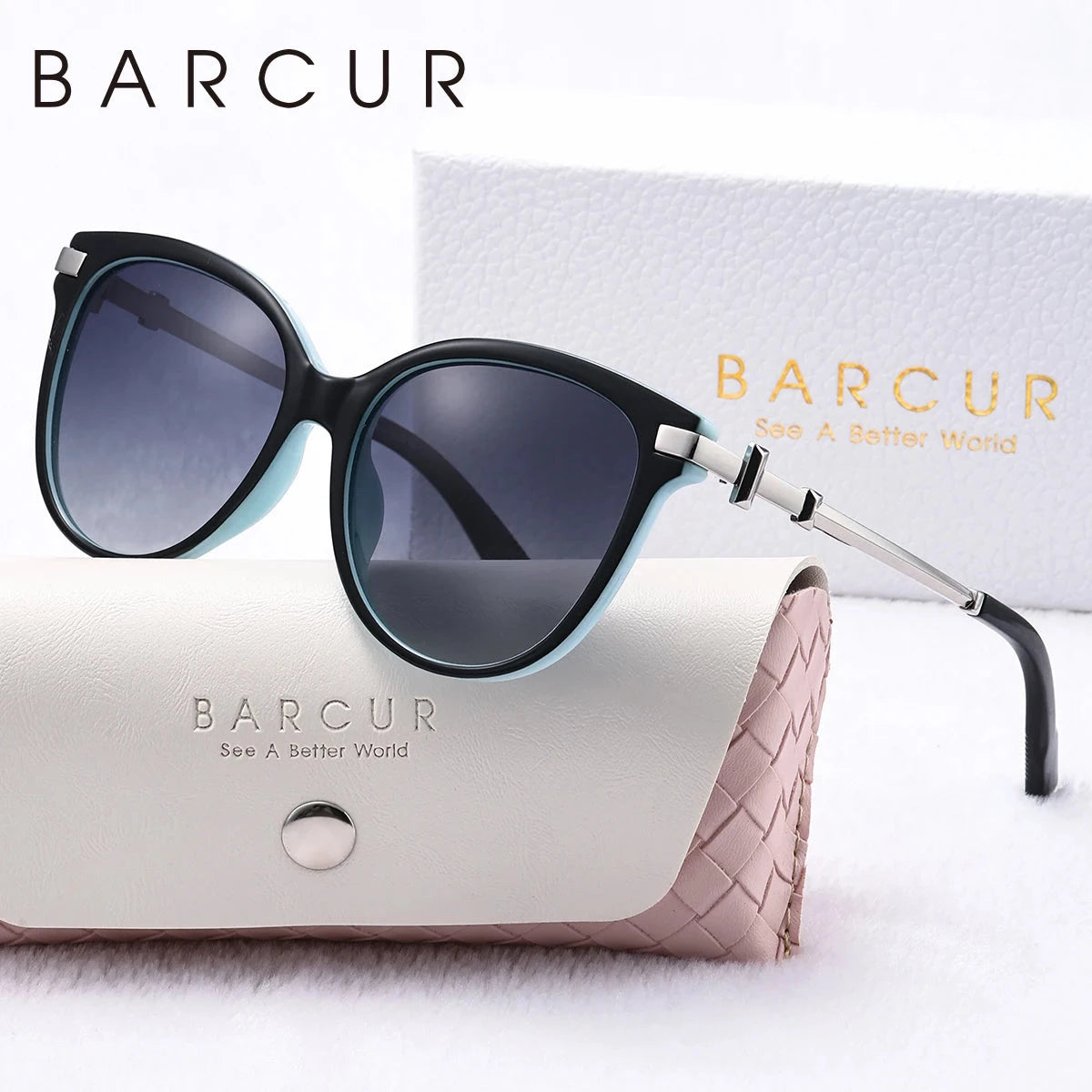 Óculos de Sol Feminino Polarizado -Cat Vision Loja da Dryka BlueGradientGray