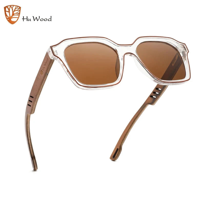 Óculos de Sol Feminino Polarizado - Hu Wood Loja da Dryka Marron