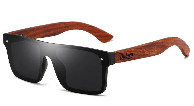 Óculos de Sol Polarizado DUBERY - Wood Face Loja da Dryka Black1