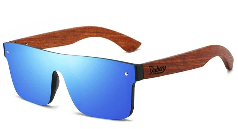 Óculos de Sol Polarizado DUBERY - Wood Face Loja da Dryka Blue2