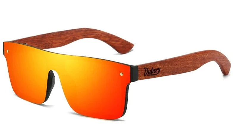 Óculos de Sol Polarizado DUBERY - Wood Face Loja da Dryka Red5
