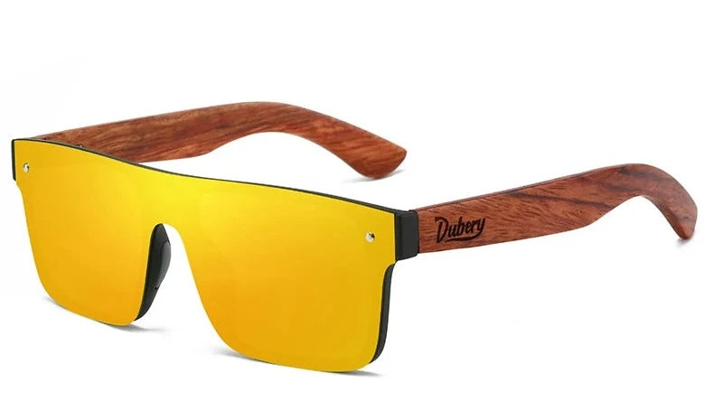 Óculos de Sol Polarizado DUBERY - Wood Face Loja da Dryka Yellow4