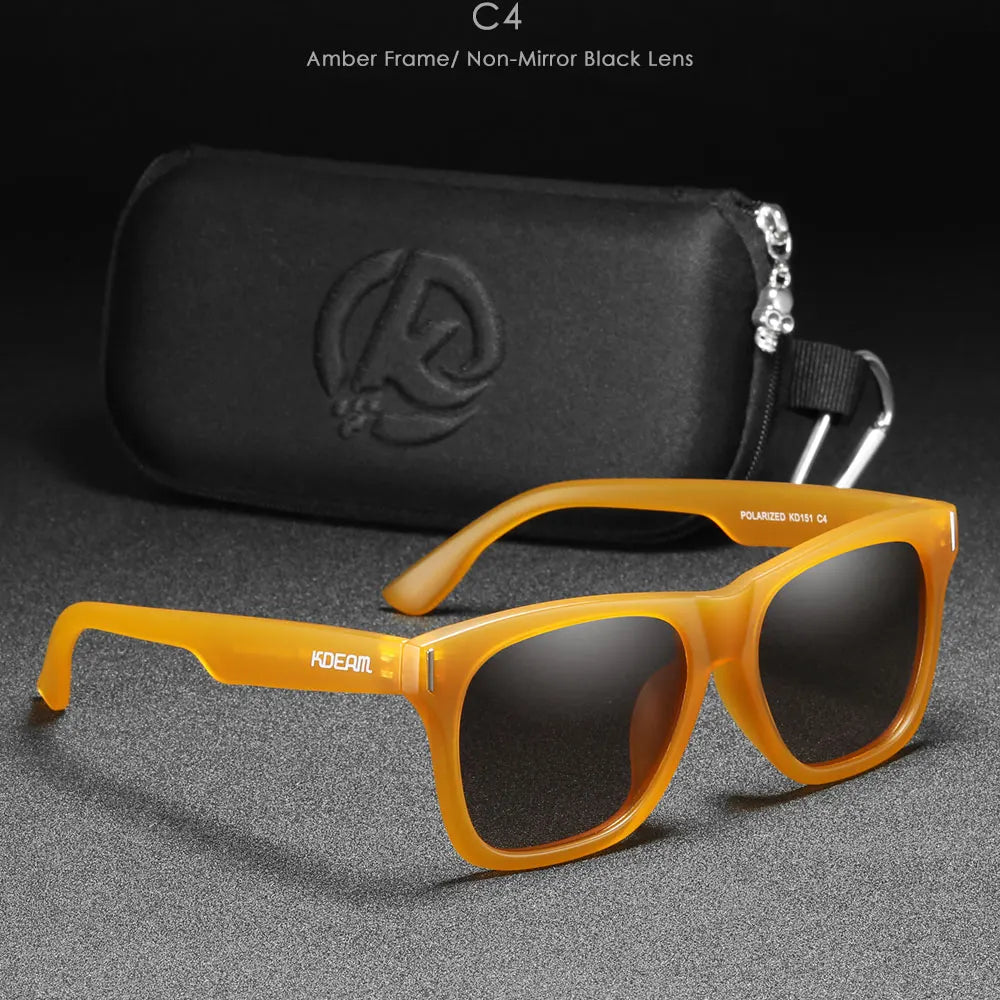 Óculos de Sol Polarizado KDEAM - New Square Loja da Dryka C4 Zipper Box