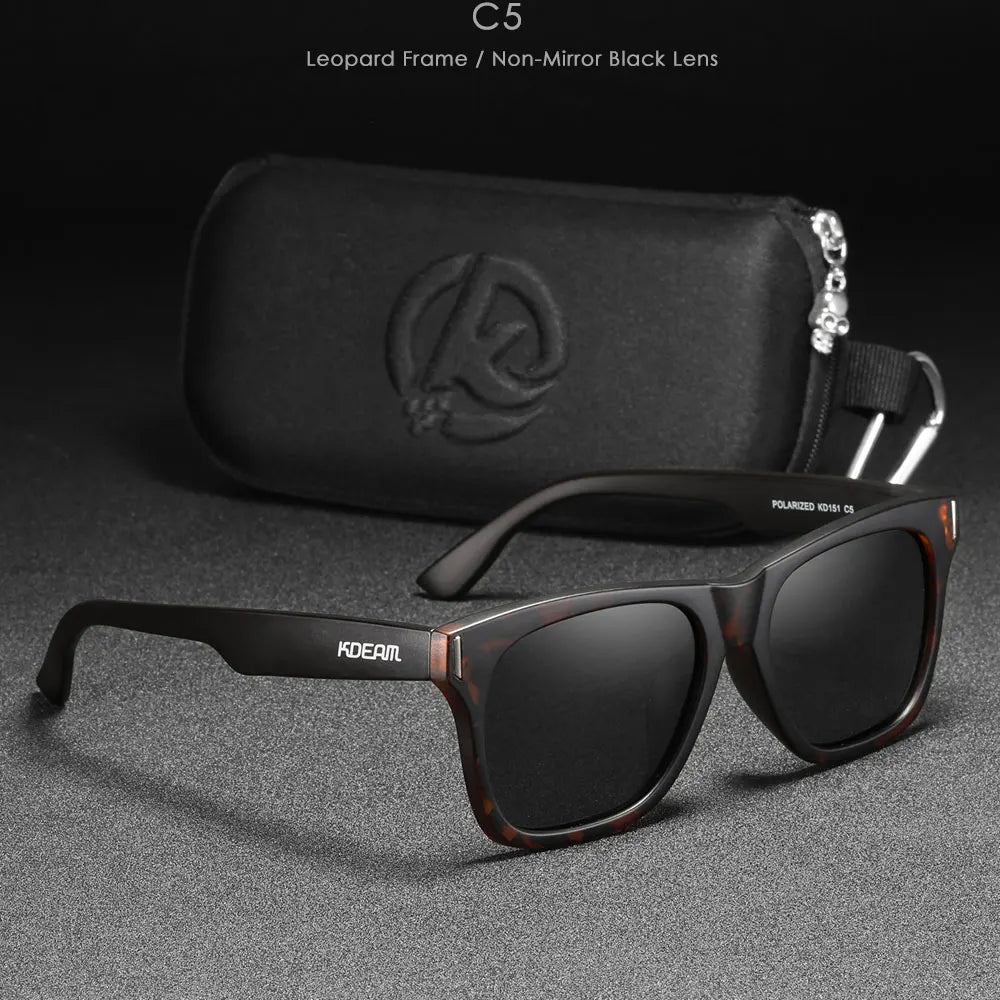 Óculos de Sol Polarizado KDEAM - New Square Loja da Dryka C5 Zipper Box