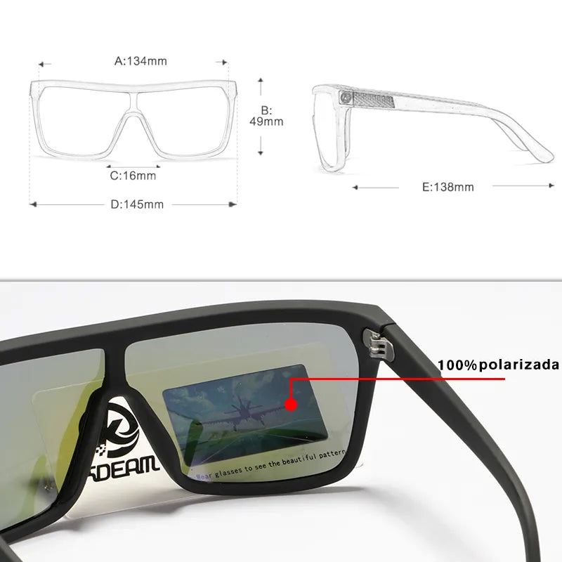 Óculos de Sol Polarizado Kdeam - One-Piece oculos de sol 005 Loja da Dryka