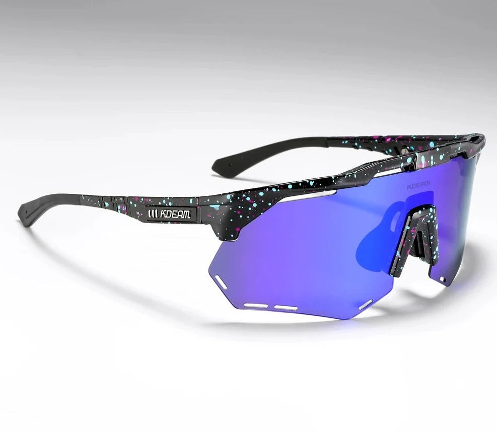Óculos de Sol Polarizado KDEAM - Speed face Loja da Dryka C3 mirrored blue