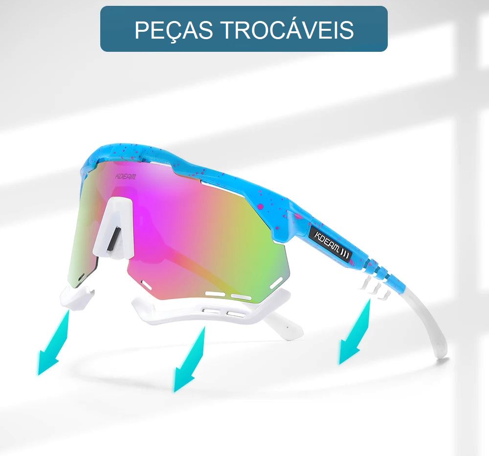 Óculos de Sol Polarizado KDEAM - Speed face oculos de sol 009 Loja da Dryka
