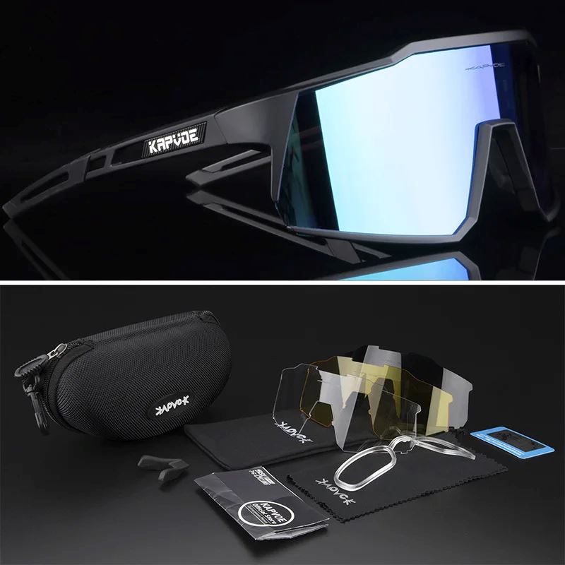 Óculos de Sol Polarizado - Sport Vision oculos de sol 023 Loja da Dryka Preta - Azul