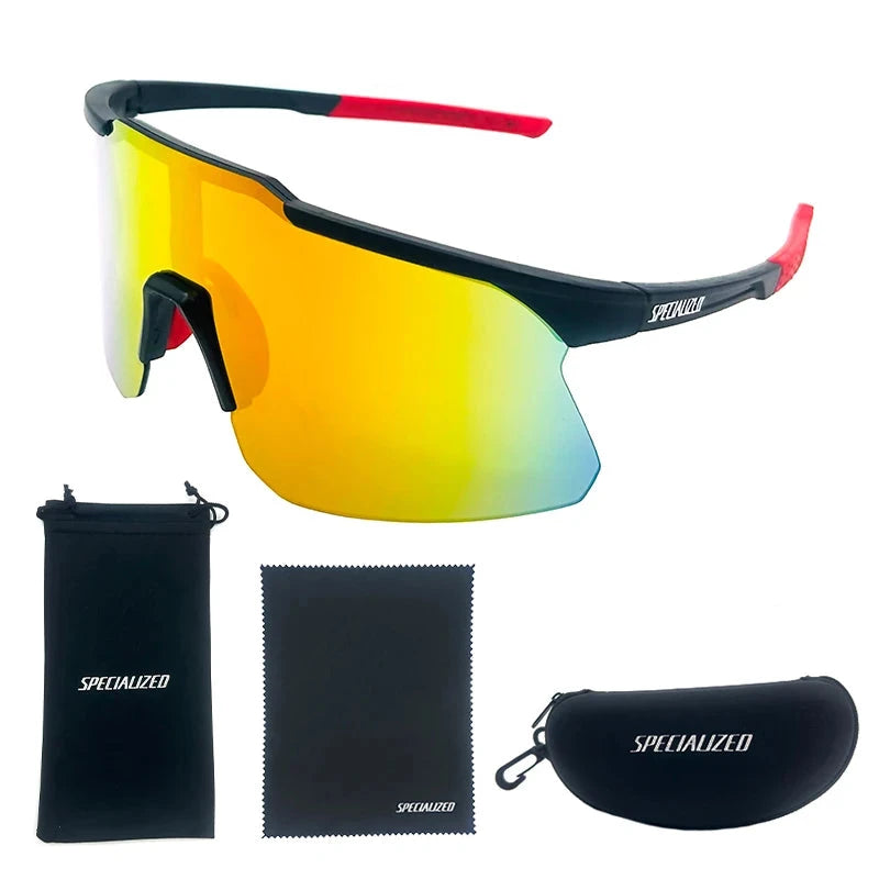 Óculos de Sol Specialized - Polarizado UV 400+ Loja da Dryka Black Red