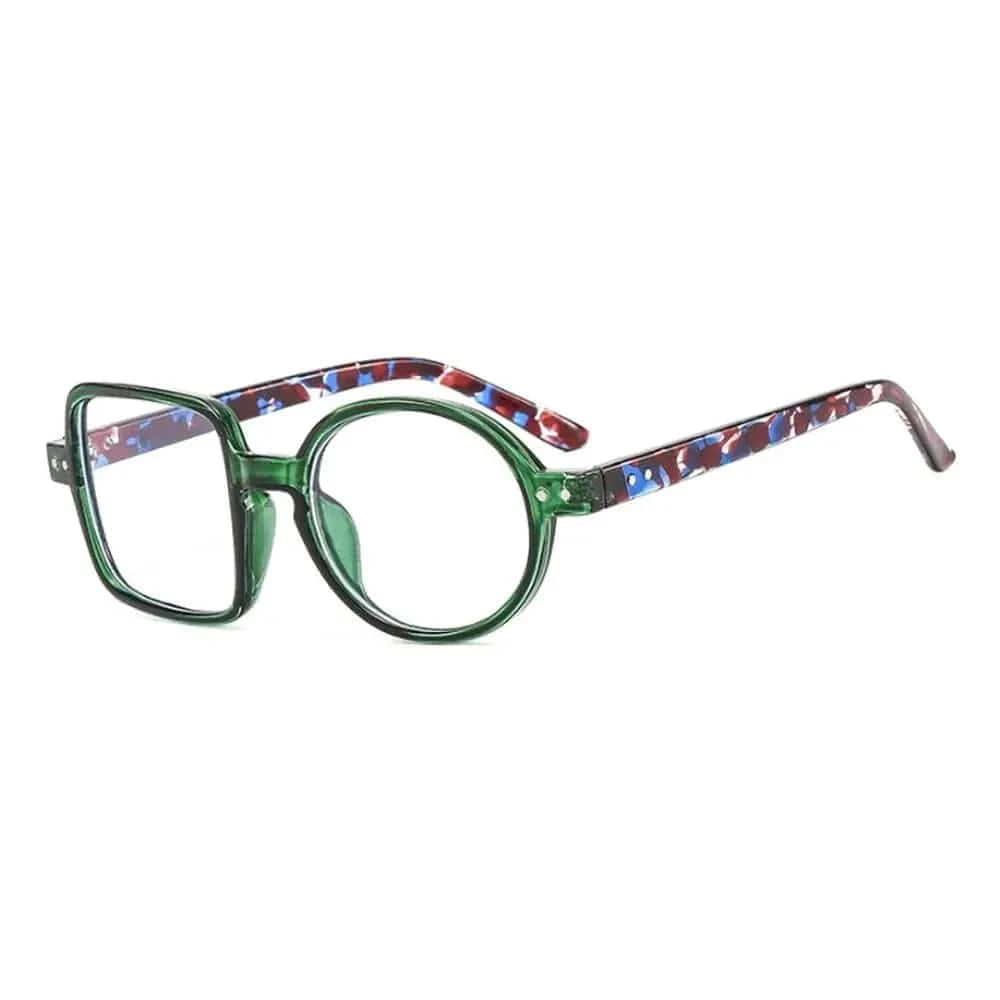 Óculos quadrados e redondos assimétricos vintage para homens e mulheres, óculos de grandes dimensões, moldura óptica, nova moda, 2023 Loja da Dryka 2