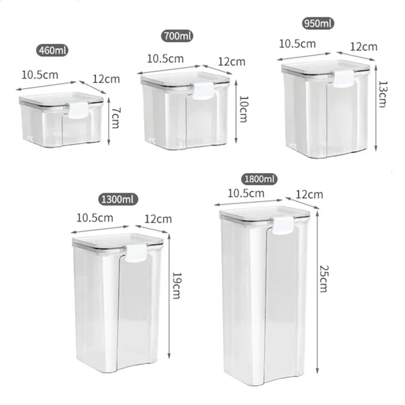 Porta Mantimentos com Trava e Vedação casa 022 Loja da Dryka Branco 460ML 1 unid