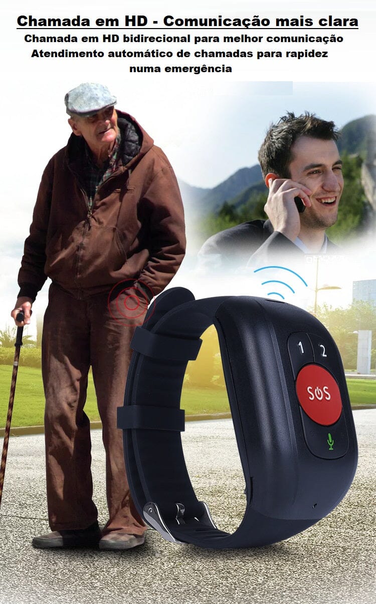Pulseira Inteligente para Idosos - Help Life Bem Estar 057 Loja da Dryka