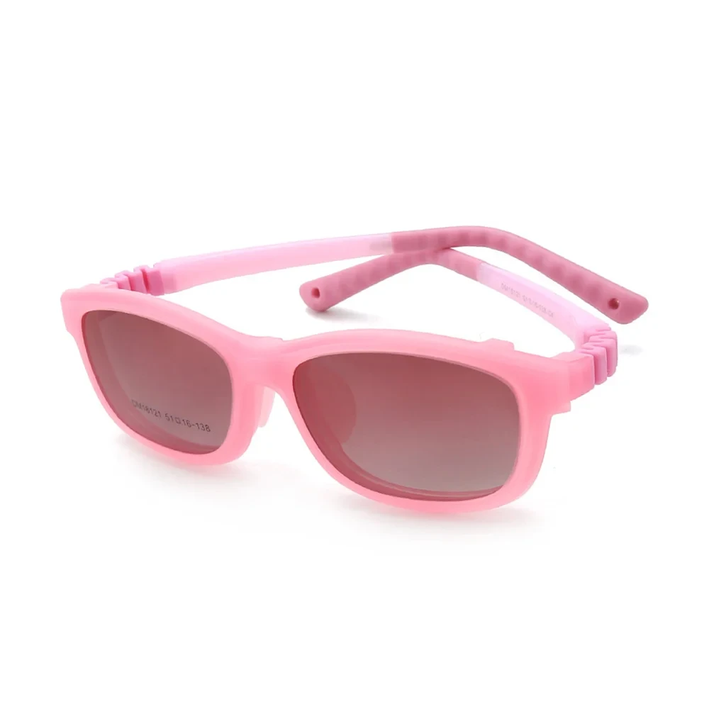 Ralferty 2 In 1 Kids Sunglasses Polarized Clips On Glasses Child 0 Diopter Prescription Optic Myopia Eyewear Frame Glasses Chain Loja da Dryka