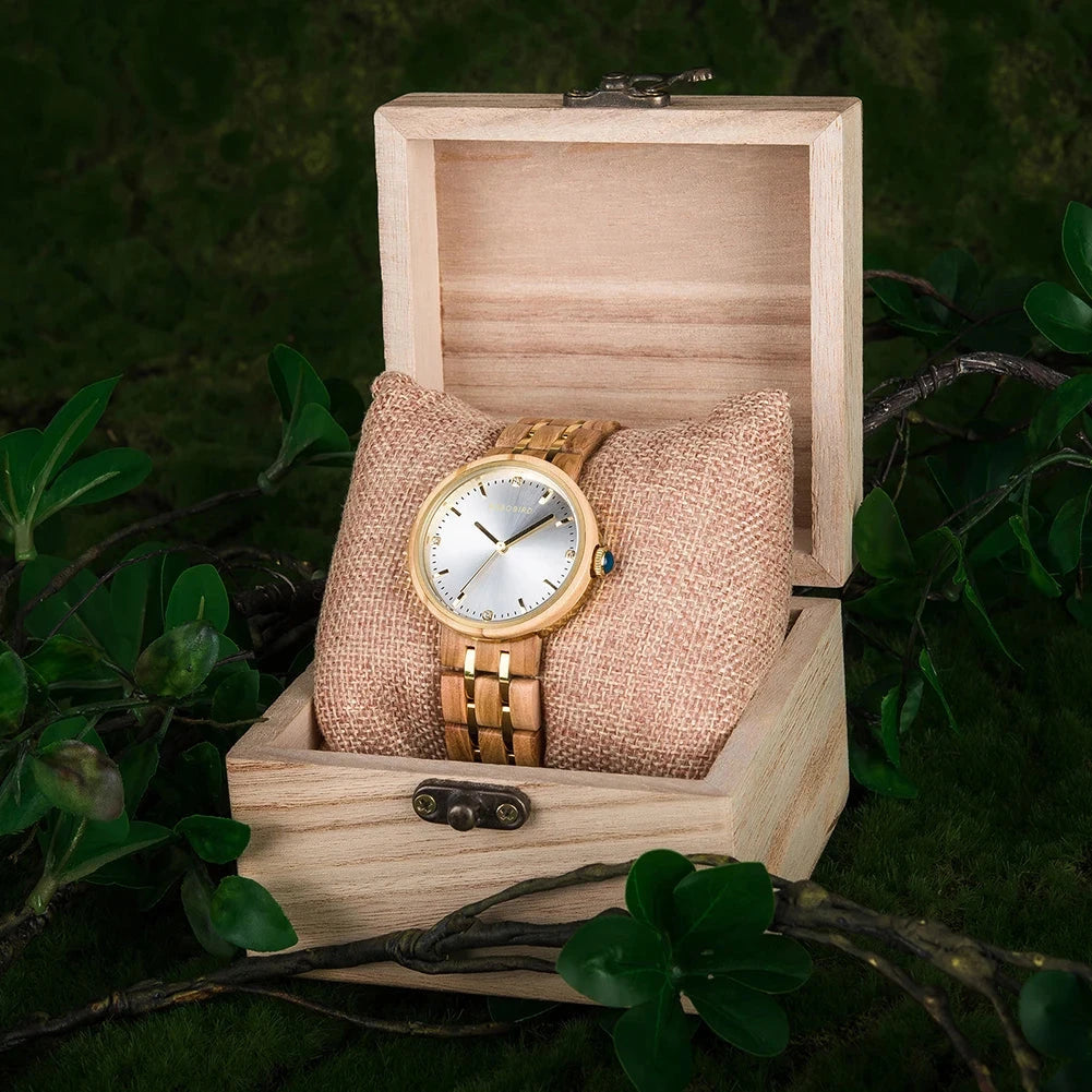 Relógio Feminino em Madeira Bobo Bird - Fashion Wood Relógio Feminino -Fashion Wood Loja da Dryka BB-03