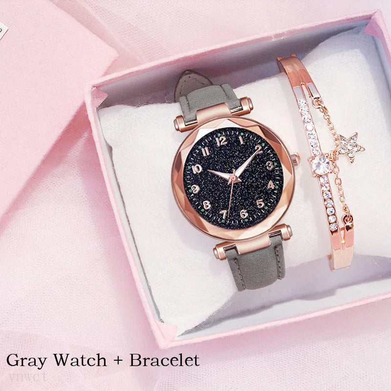 Relógio Feminino Style Lux + Pulseira Grátis Relógio Feminino 001 lojadadryka Cinza + Pulseira Grátis