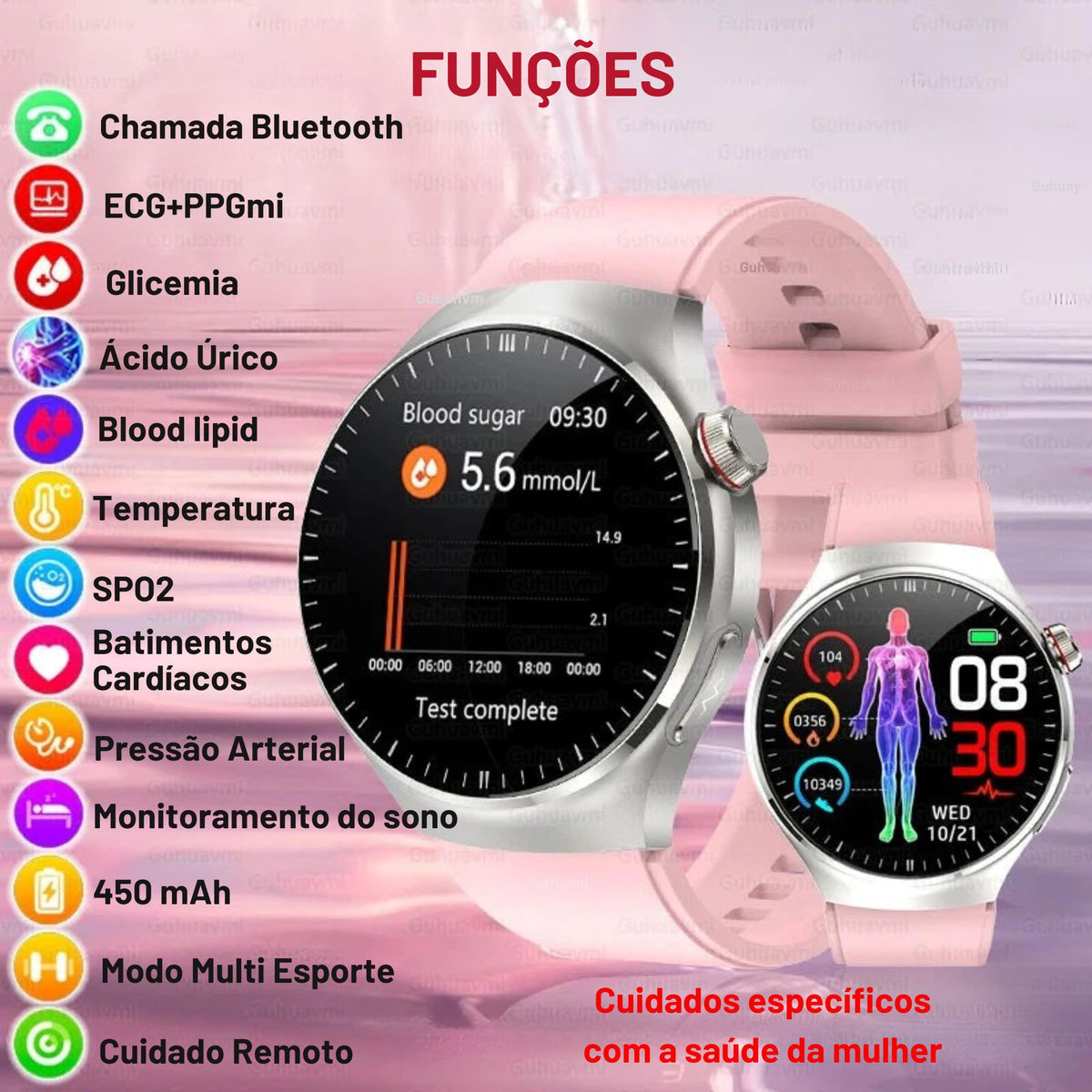 Relógio Smartwatch Feminino - Live Metrics Relógio Smartwatch - Live Metrics Loja da Dryka