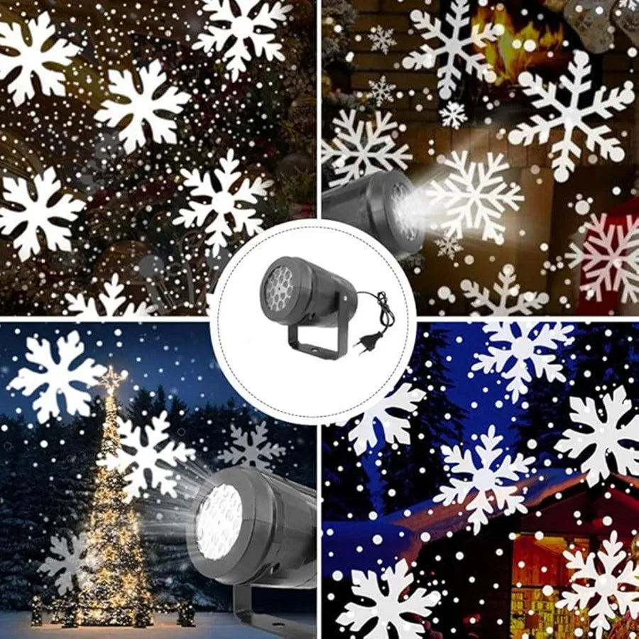 Snowflake LED Christmas Lights Projector - Used for Landscape Decoration Snowflake Lighting at Christmas New Year Birthday Party Loja da Dryka