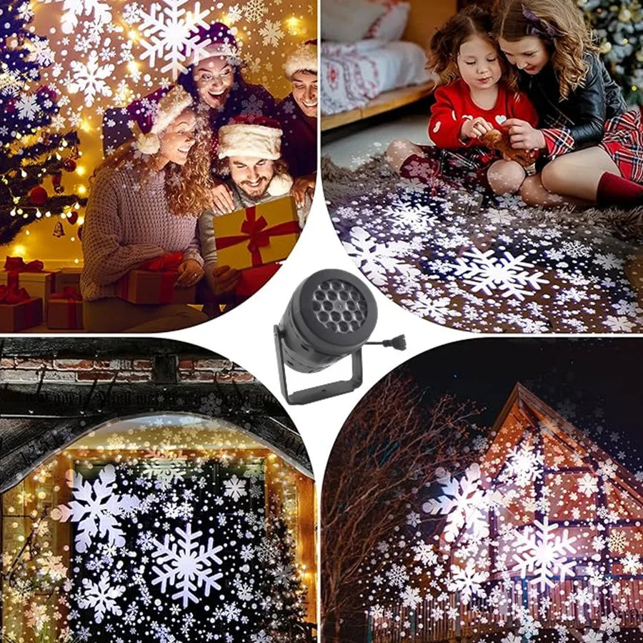 Snowflake LED Christmas Lights Projector - Used for Landscape Decoration Snowflake Lighting at Christmas New Year Birthday Party Loja da Dryka