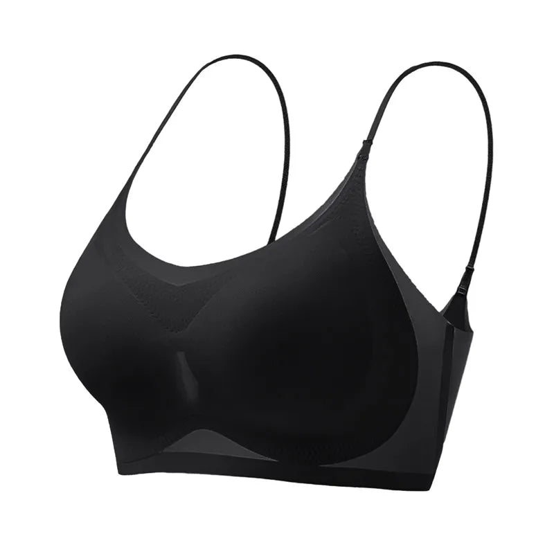 Sutiã Gelado De Seda Sem Costura -Push Up Loja da Dryka Black One Size CHINA | 3XL(95B 95C)