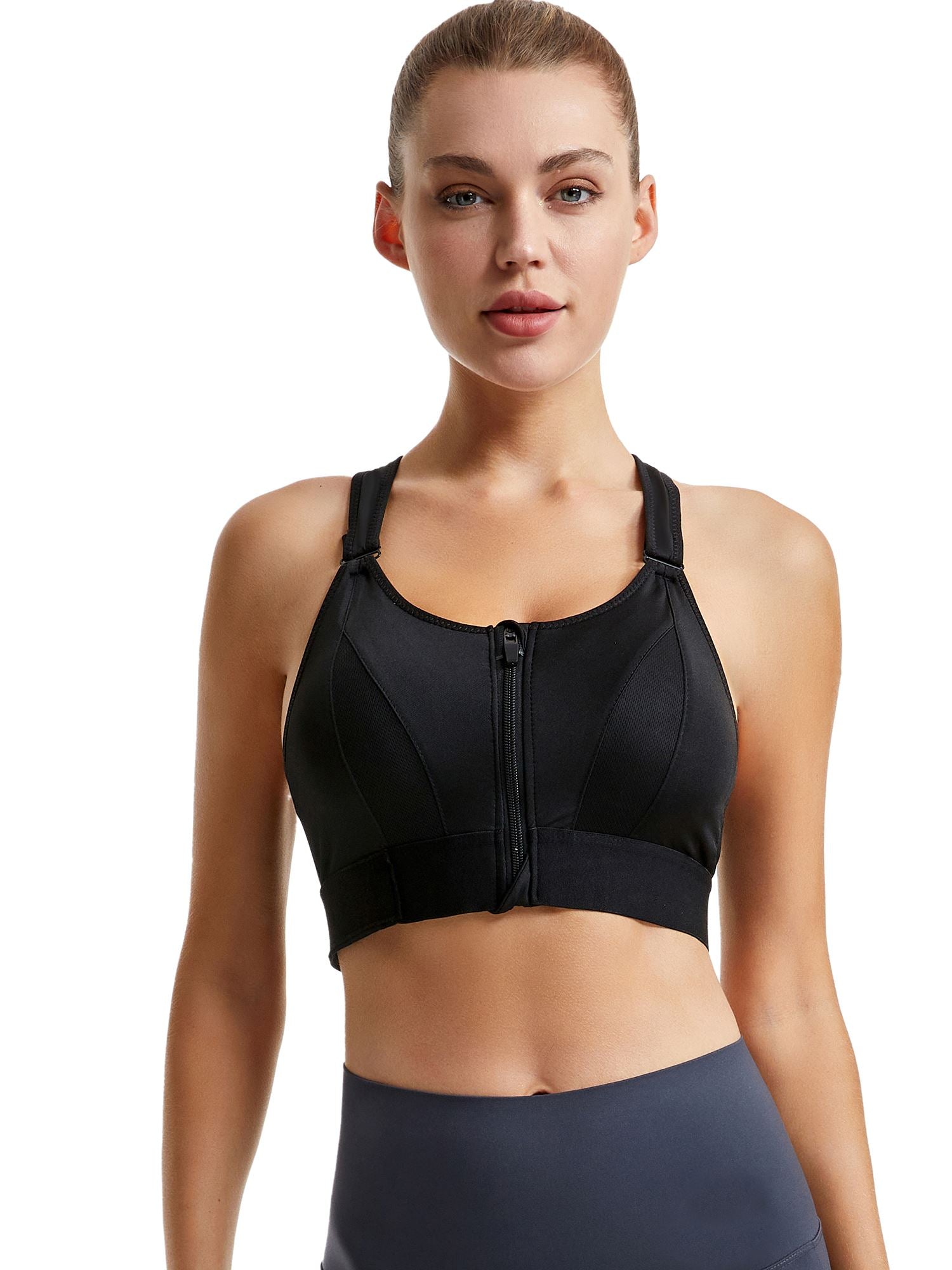 Top Fitness Esportivo Ajustável CROSSOVER - Alto Impacto Esporte 009 lojadadryka Preto P