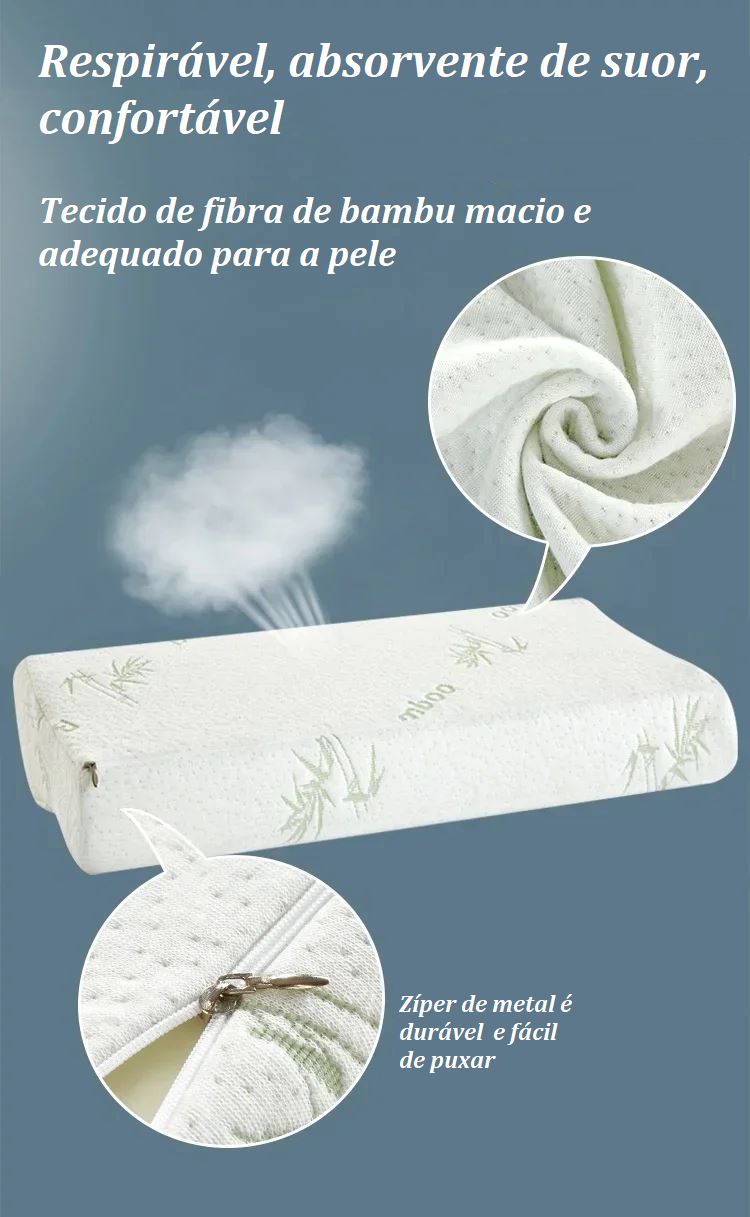 Travesseiro Ortopédico com Fibra de Bambu bem estar 040 Loja da Dryka