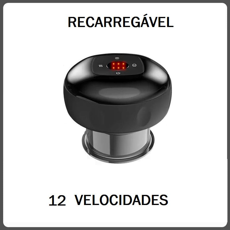 Ventosaterapia Elétrica bem estar 033 Loja da Dryka Preto - 12 níveis